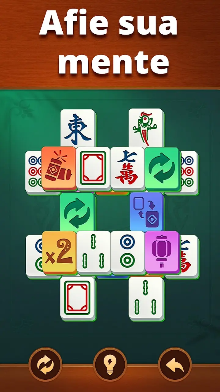 Tabuleiro de mahjong com poucas peças restantes e pares livres visíveis
